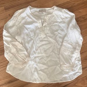 Loft cream blouse. XL